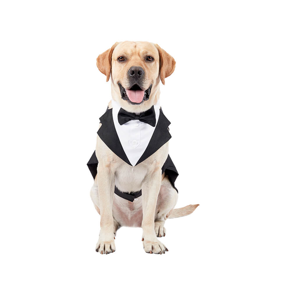 Pet Dog Clothes Wedding Bow Tie Suit Dress