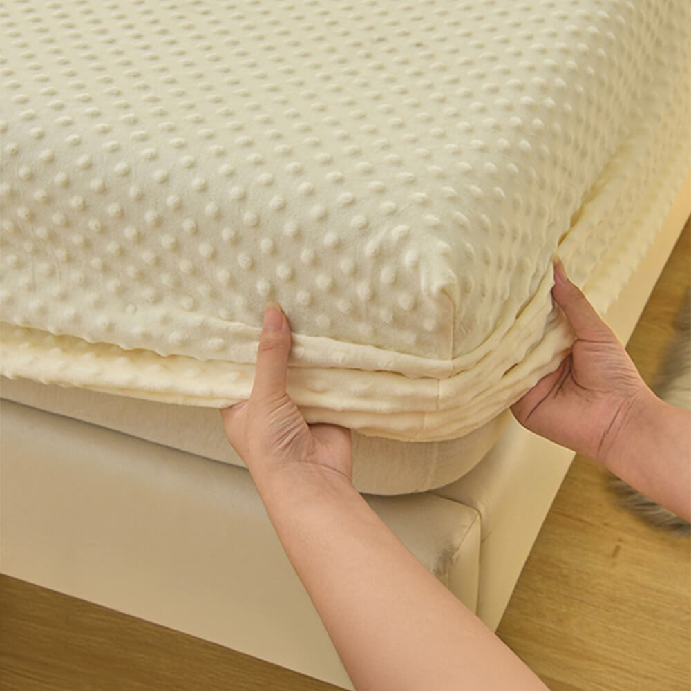 Anti-Static Cozy Massage Touch Fitted Sheet Mattress Cover