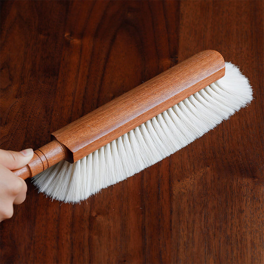 Sandalwood Handle Wool Bristle Multifunctional Dust Cleaning Brush