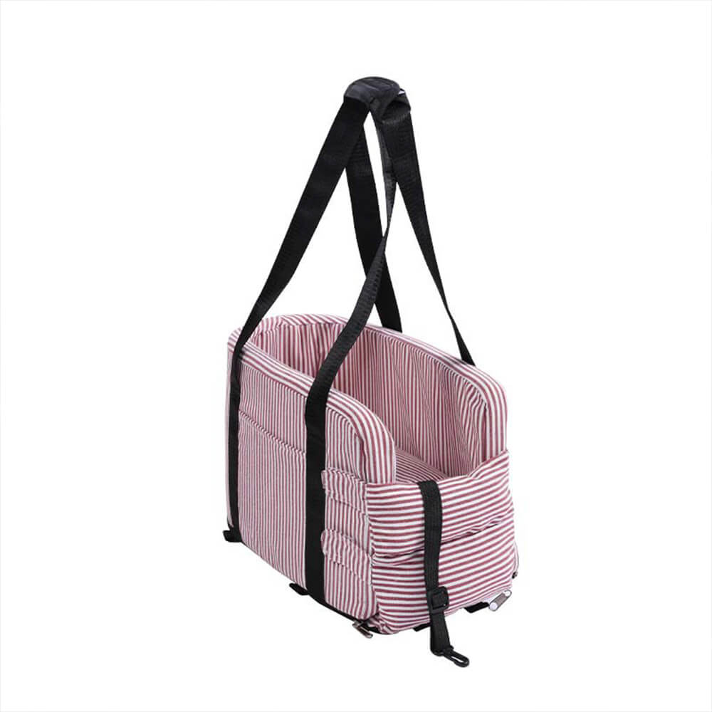 Stylish Plaid Portable Travel Dog Cat Car Seat Carrier