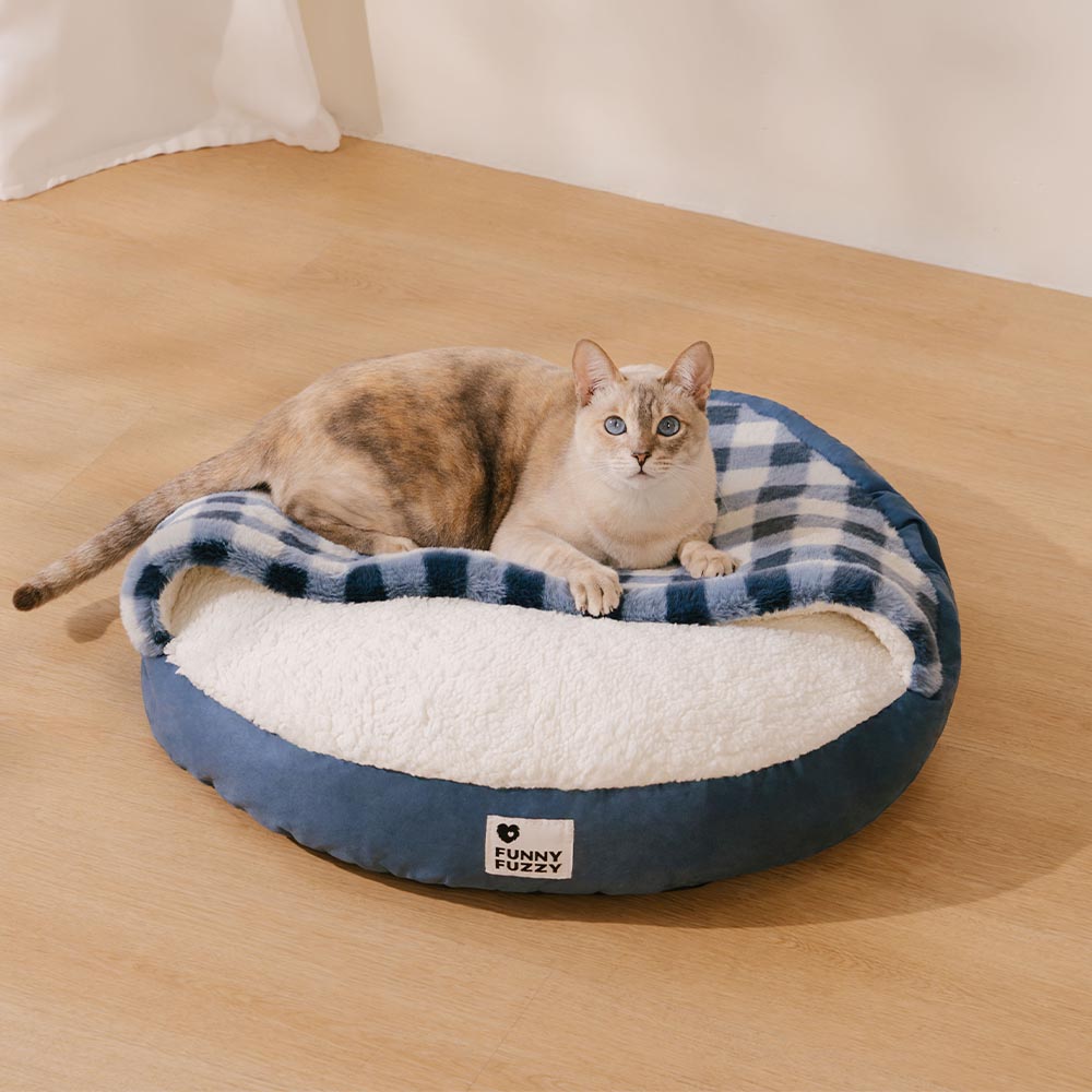 Cama redonda para cães com dossel Dream Hideaway Cama para animais de estimação