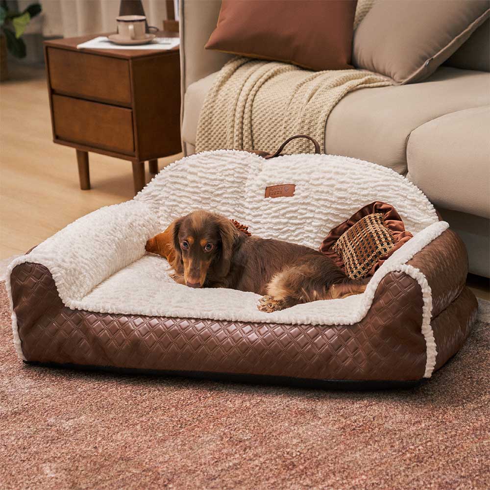 Classic Cozy Cushioning Pillow Bolster Dog Sofa Bed - Couch Potato