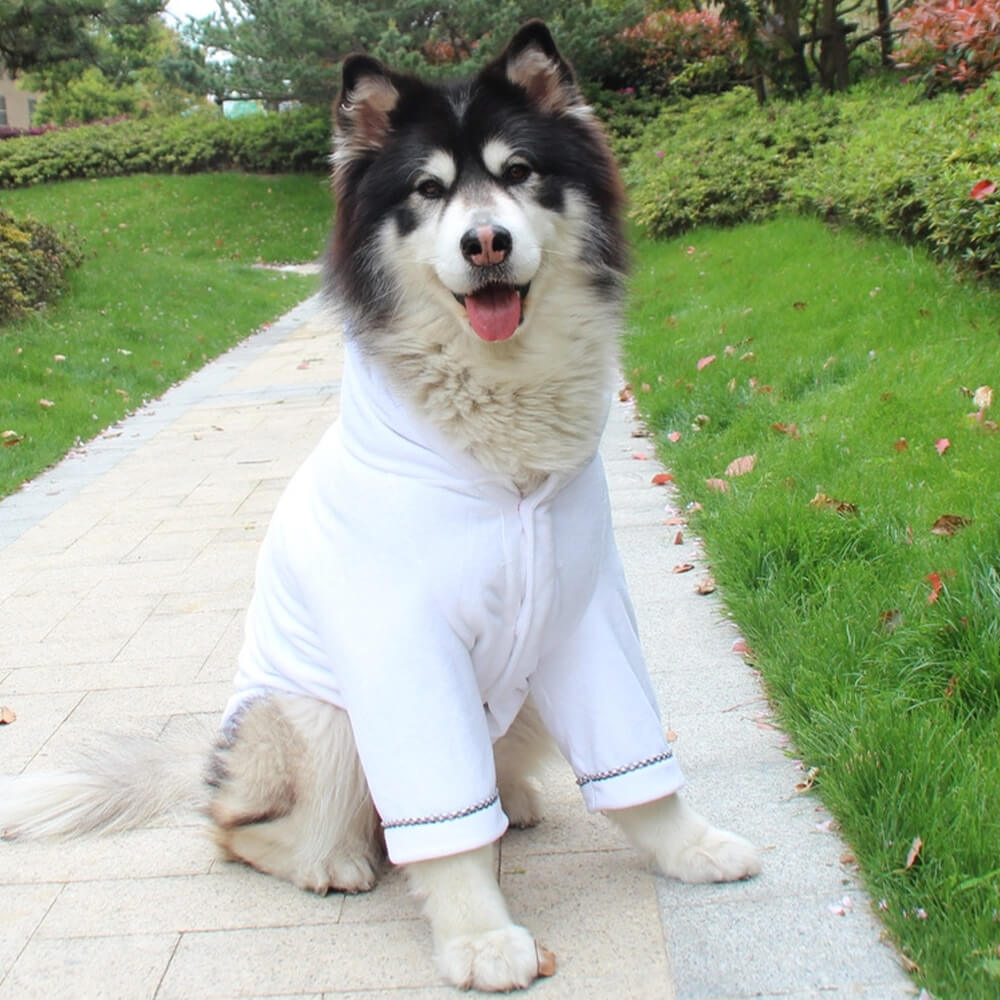 Microfiber Fast Drying Absorbent Dog Hooded Bathrobe Pajama