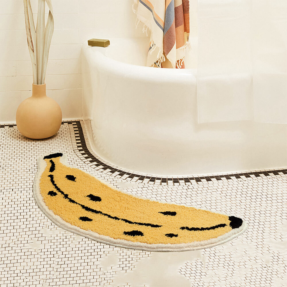 Banana Fruit Shape Multi-Functional Decorative Non-Slip Washable Home Rug