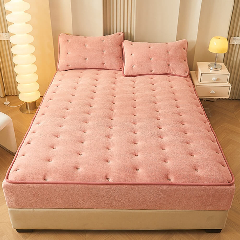 Soft Warm Quilted Fitted Sheet Mattress Cover