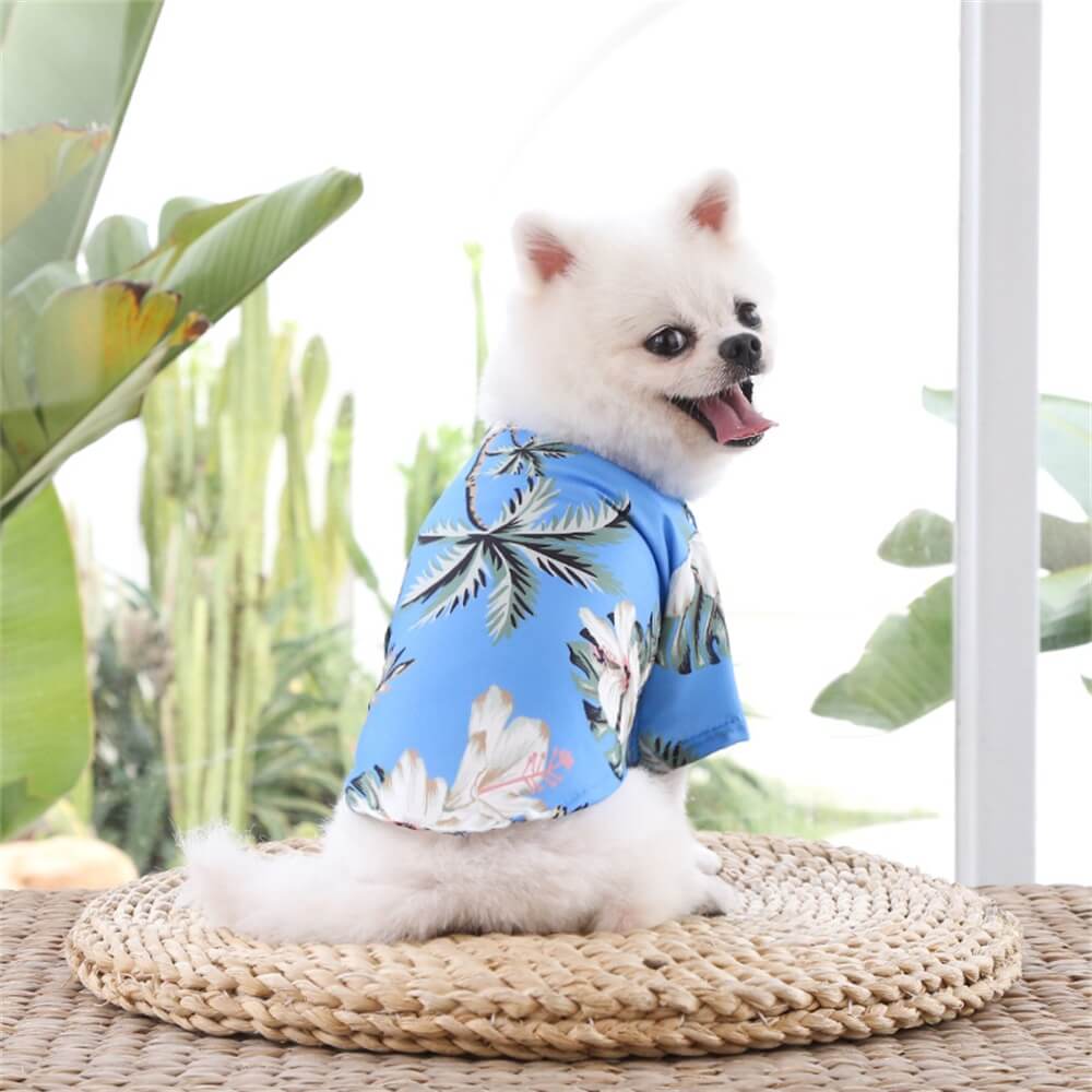 Pet Beach Pineapple Shirt for Small to Medium Dogs - Hawaiian Summer Lightweight Apparel