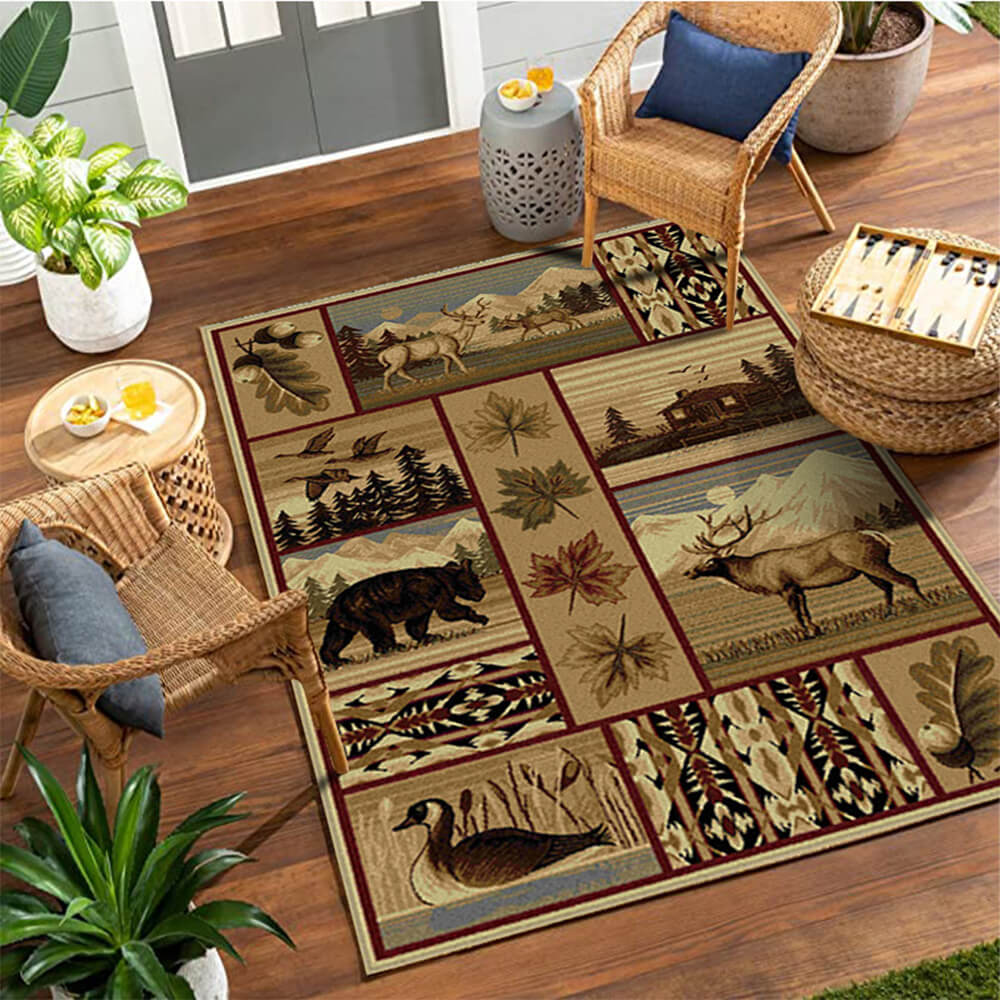 American Western style jungle animal living room sofa carpet