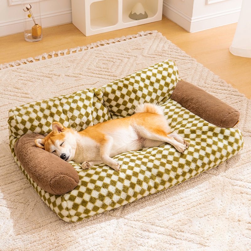 Sofá-cama vintage lazer diamante para cães e gatos