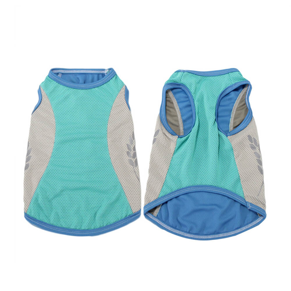 Pet dog clothes honeycomb reflective wheat ears cooling cool clothes color matching vest