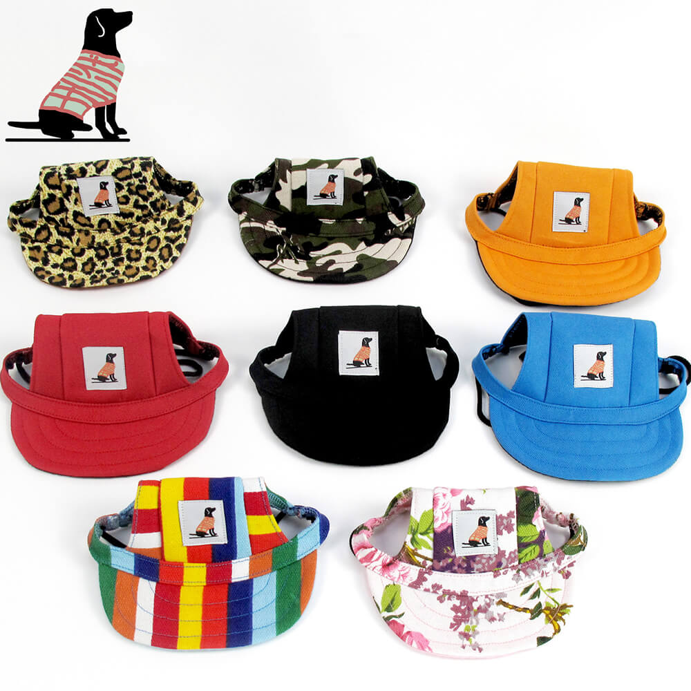 Pet cat and dog accessories multi-color outdoor baseball cap peaked cap French bulldog corgi