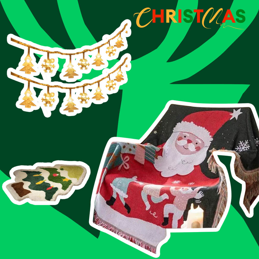 Christmas Throw Blanket - Gift Bundle 3pcs