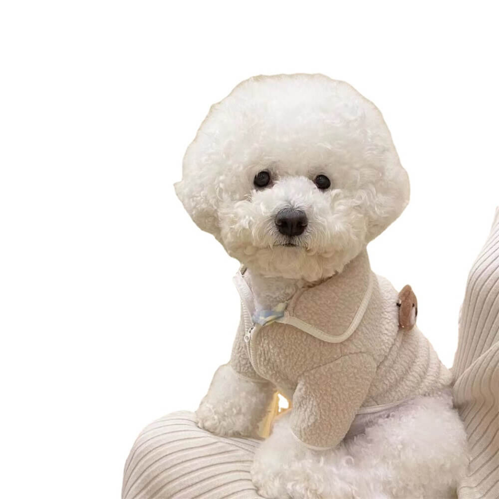 Teddy Bear Fleece Dog Sweater – Cozy and Adorable for Chilly Days