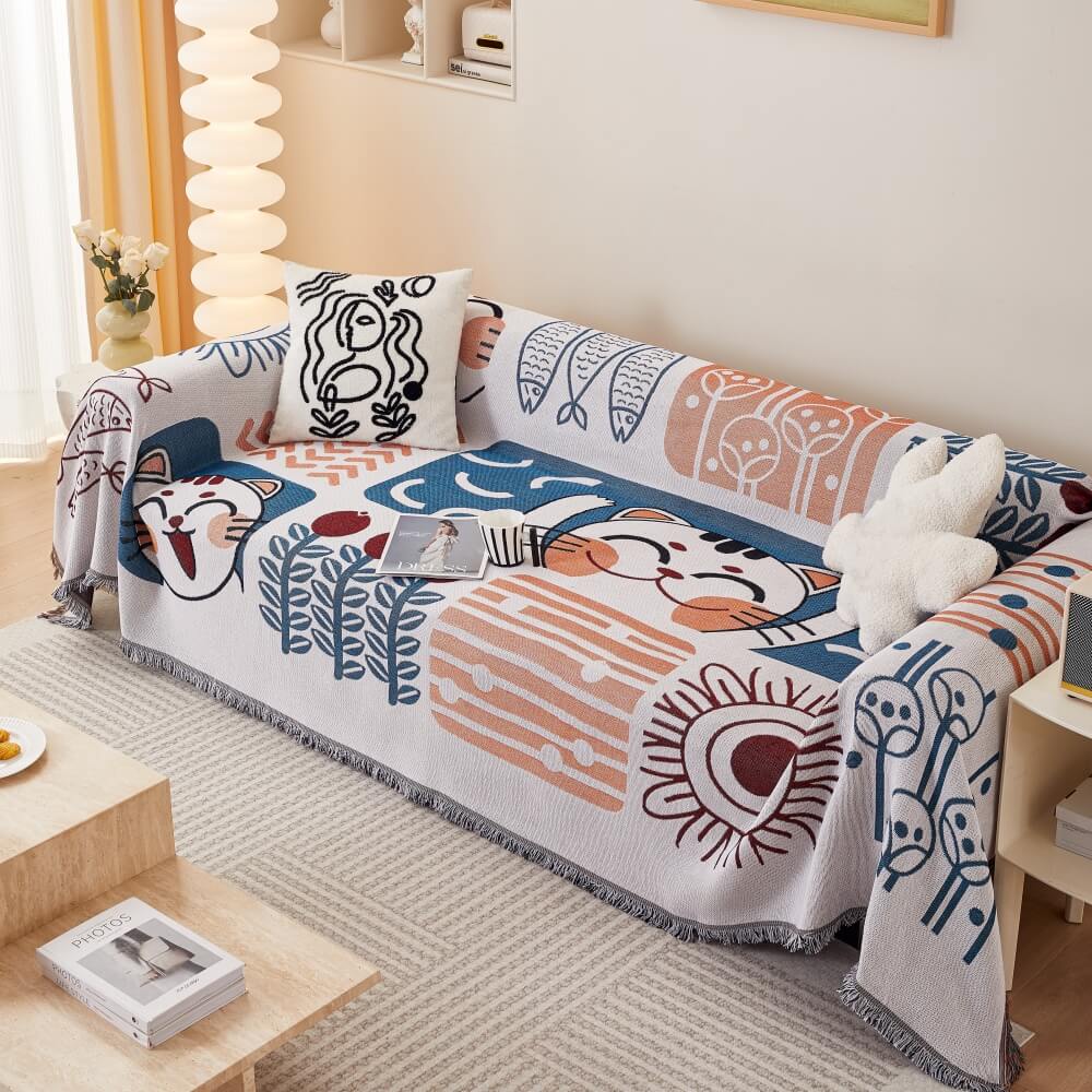 Bohemian Pattern Furniture Protection Sofa Decor Wear-Resistant Couch Cover