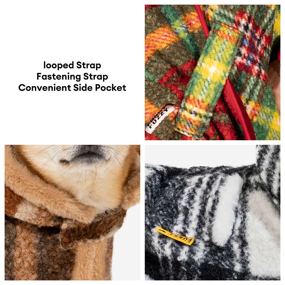 Classic Plaid Warmth Human & Dog Poncho - Festive Companions