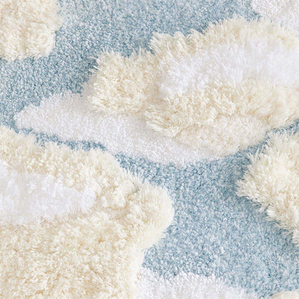 Soft and Luxurious Cloud-Shaped Faux Cashmere Rug - Ultra Plush and Cozy