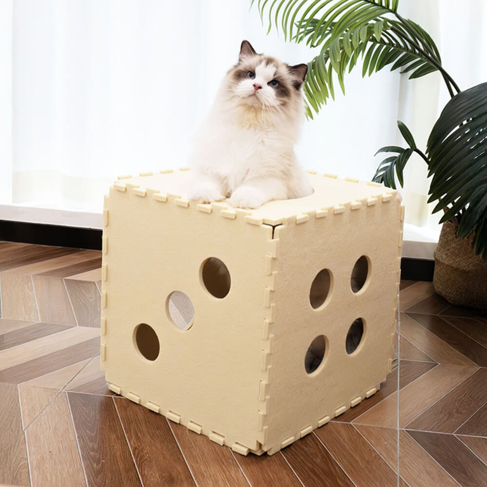 Removable Multifunctional Scratch-Resistant Felt Cloth Cat House Cube