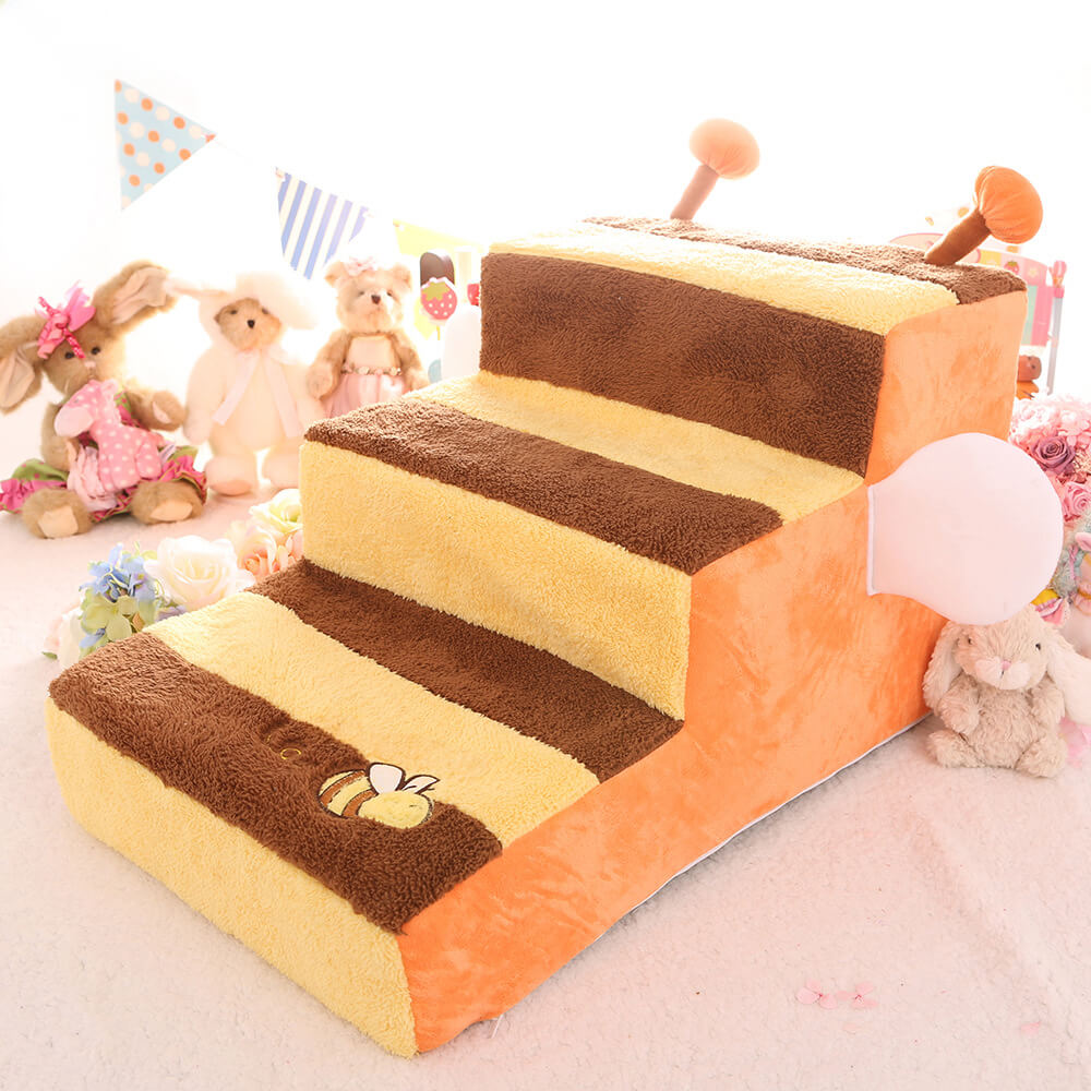 Honey Bee Climbing Ladder Washable Multi-Scenario Dog Stairs