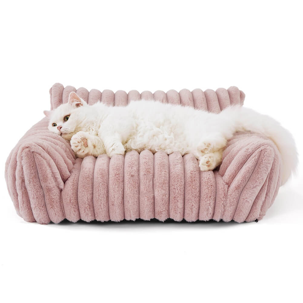 Luxurious Faux Rabbit Fur Supportive Lounge Dog & Cat Soft Bed