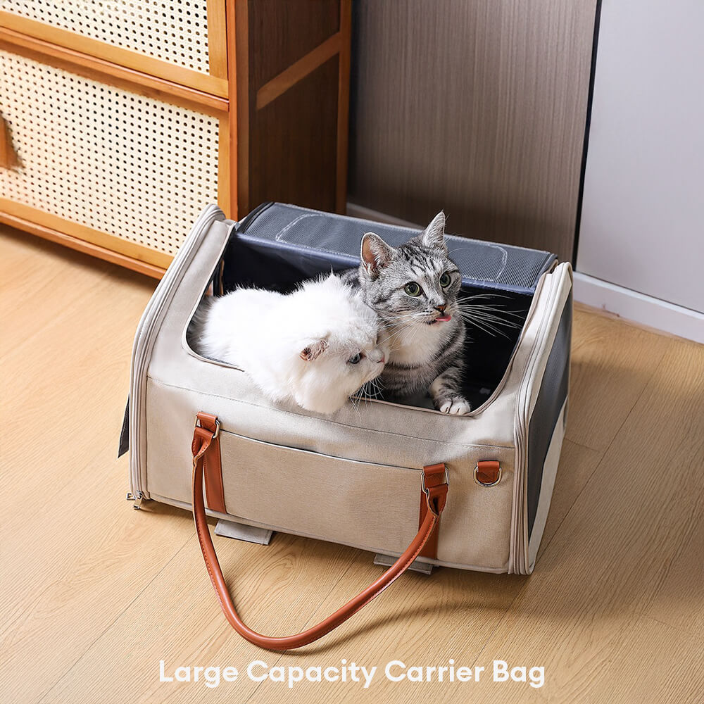 Multifunctional 2-In-1 Detachable Trolley with Wheels Portable Pet Carrier Bag