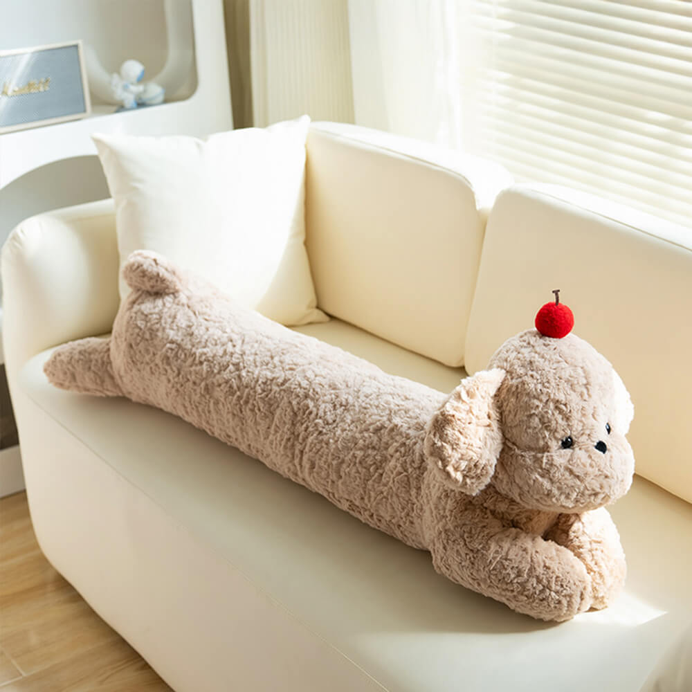 Plush Cherry Dog Cozy Lounging Long Sofa Pillow