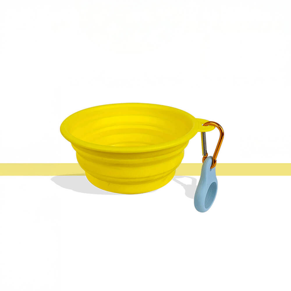 Portable Foldable Expandable Silicone Dog Food & Water Bowl