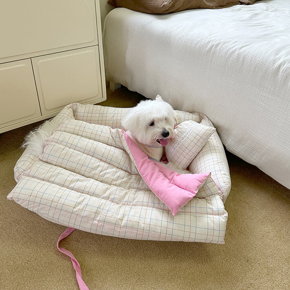 Romantic Princess Bow Knot Microfiber Fill Dog & Cat Bed