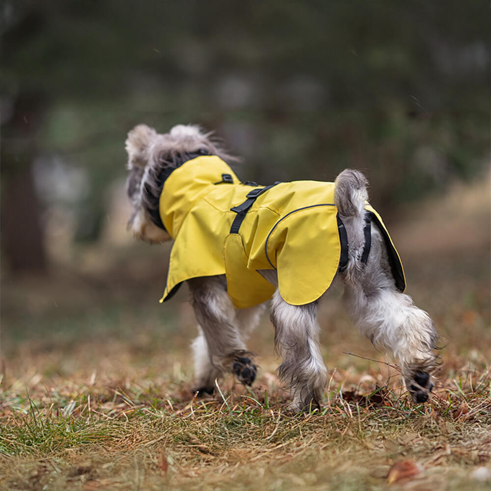 Turtleneck Waterproof Lightweight Reflective Adjustable Dog Poncho Raincoat