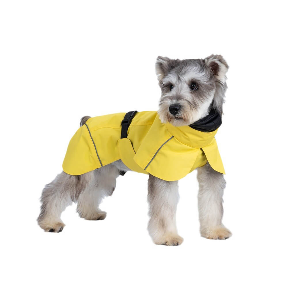 Turtleneck Waterproof Lightweight Reflective Adjustable Dog Poncho Raincoat