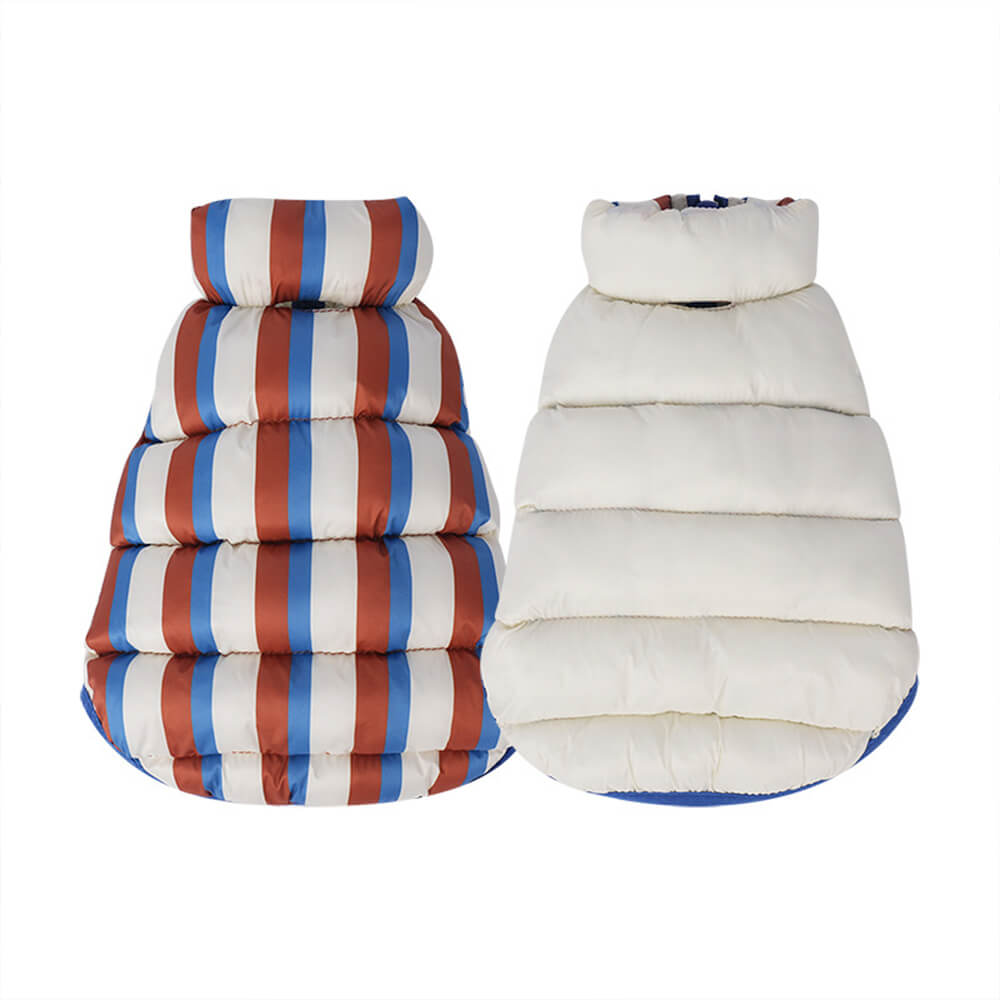 Ultra-Stylish Warm Lightweight Double Sided Striped Dog Vest