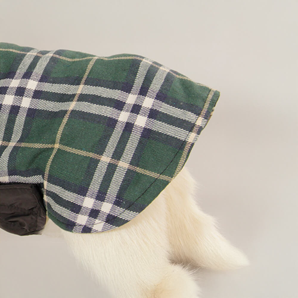 Ultra-Warm Plaid Turtleneck Skin-Friendly Velcro Dog Jacket