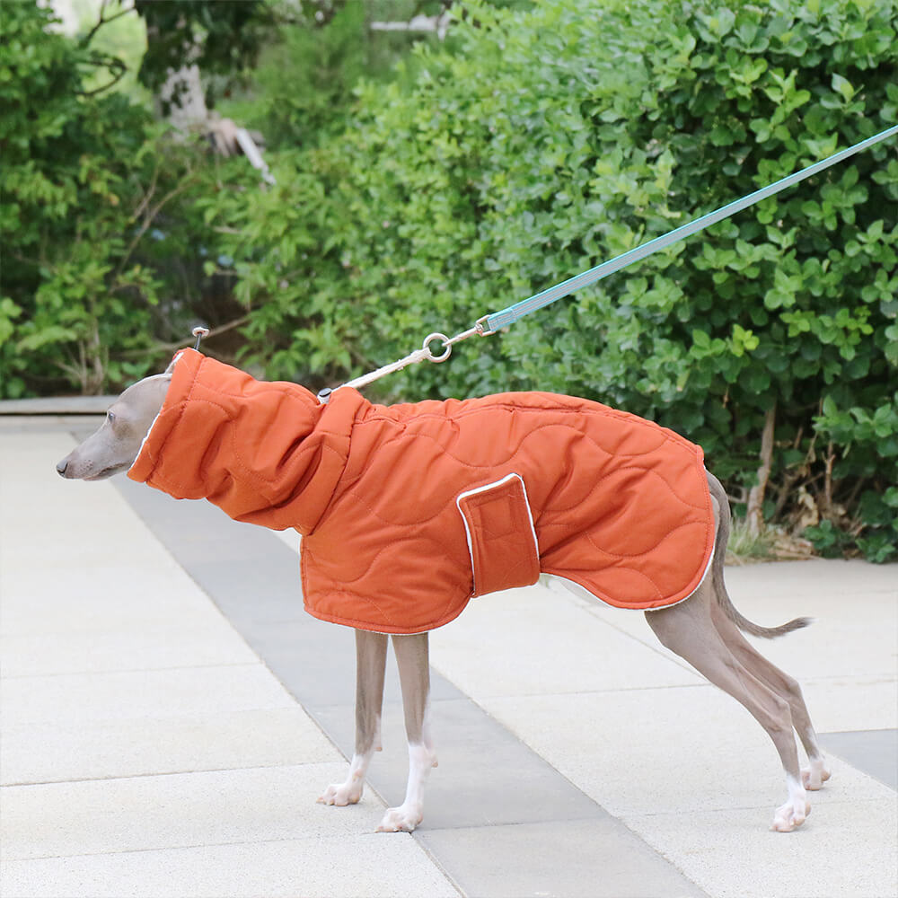 Warm Waterproof Quilted Turtleneck Dog Jacket