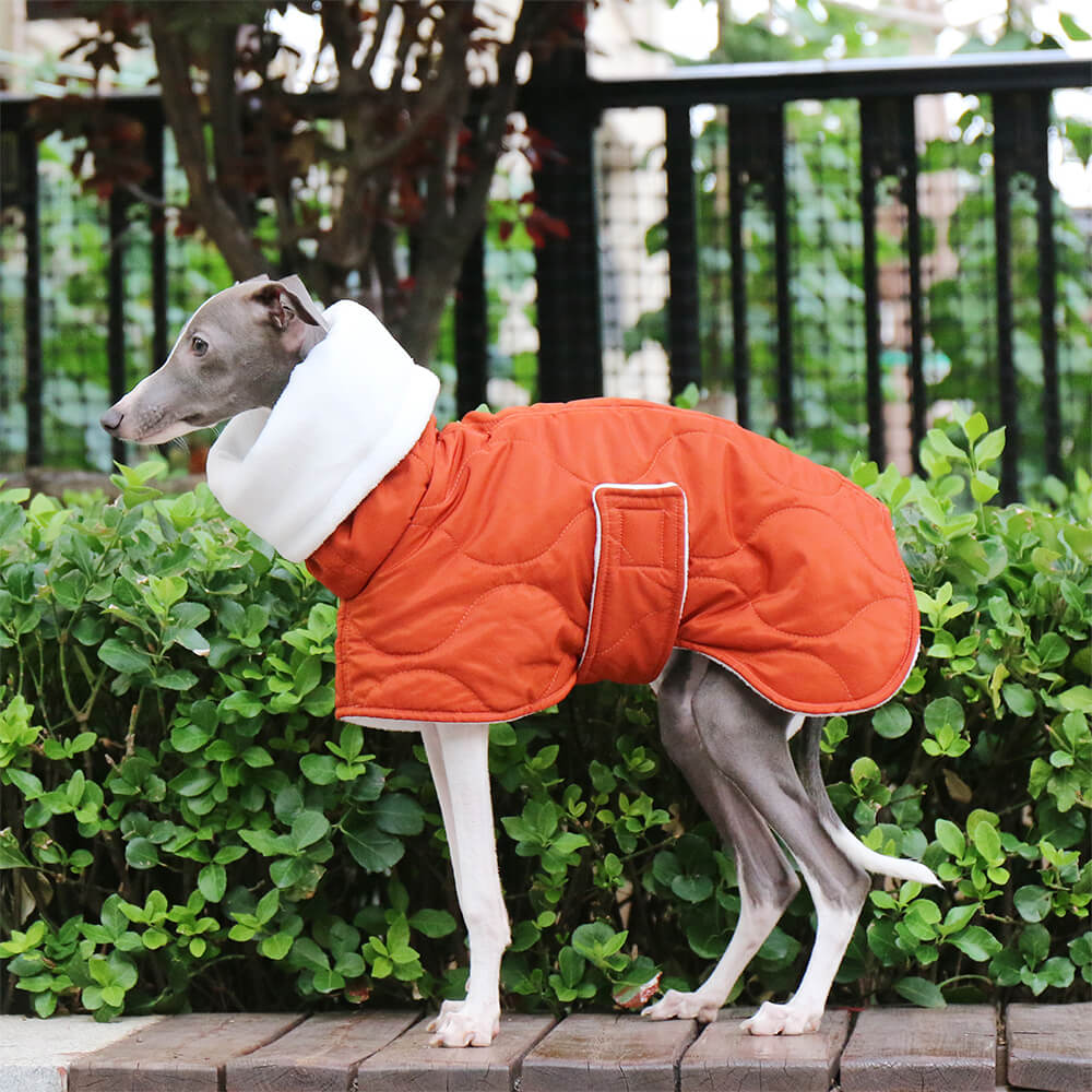 Warm Waterproof Quilted Turtleneck Dog Jacket