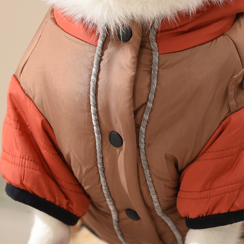 Waterproof & Windproof Warm Adjustable Fit Dog Hooded Jacket