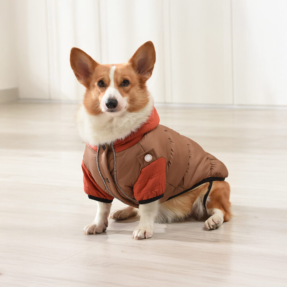 Waterproof & Windproof Warm Adjustable Fit Dog Hooded Jacket