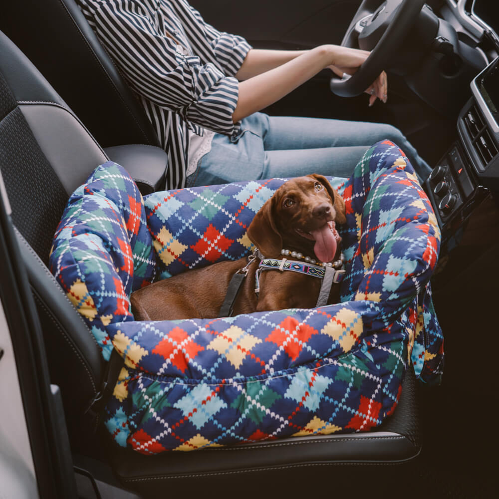 Portable Leisure Outing Pet Bolster Large Dog Car Seat Bed