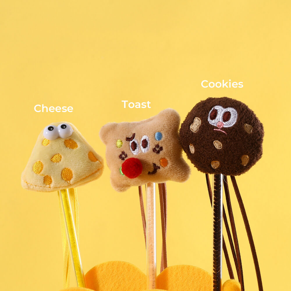 Funny Cookie Cat Teaser Stick Set