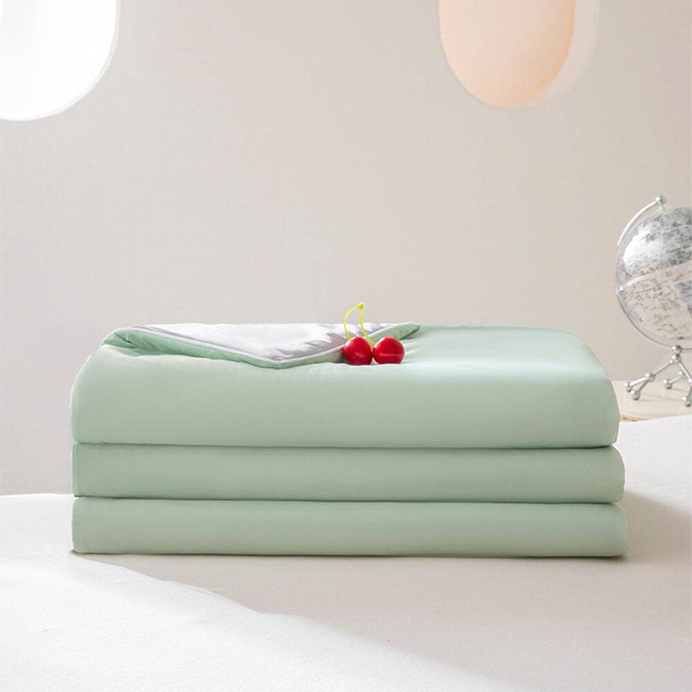 Macaron Dual-Color Cooling Ice Silk Blanket