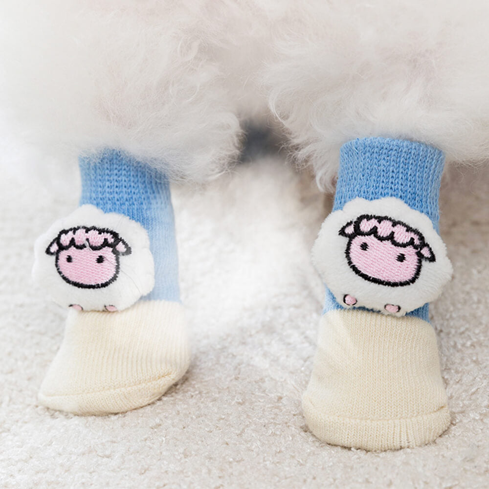 3D Animal Warm Non-Slip Breathable Cozy Dog Socks