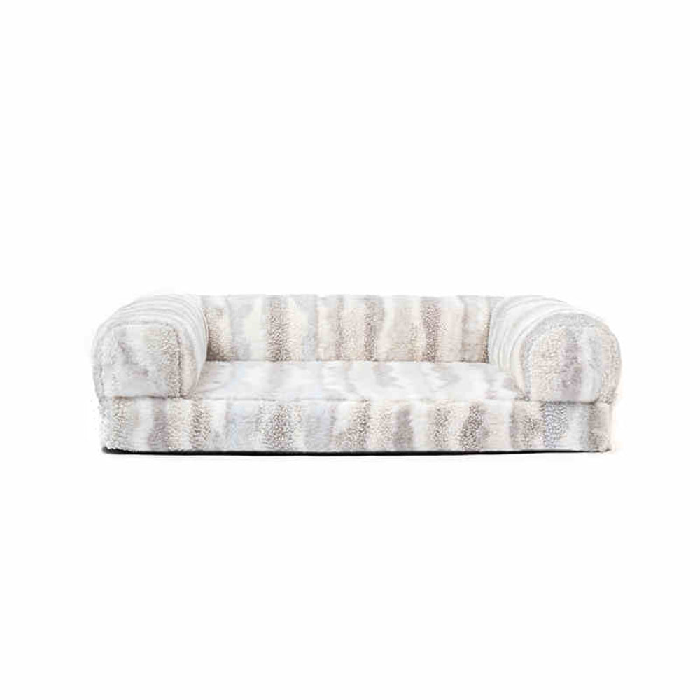 Chic Zebra-Pattern Large Warm Washable Orthopedic Dog & Cat Sofa Bed