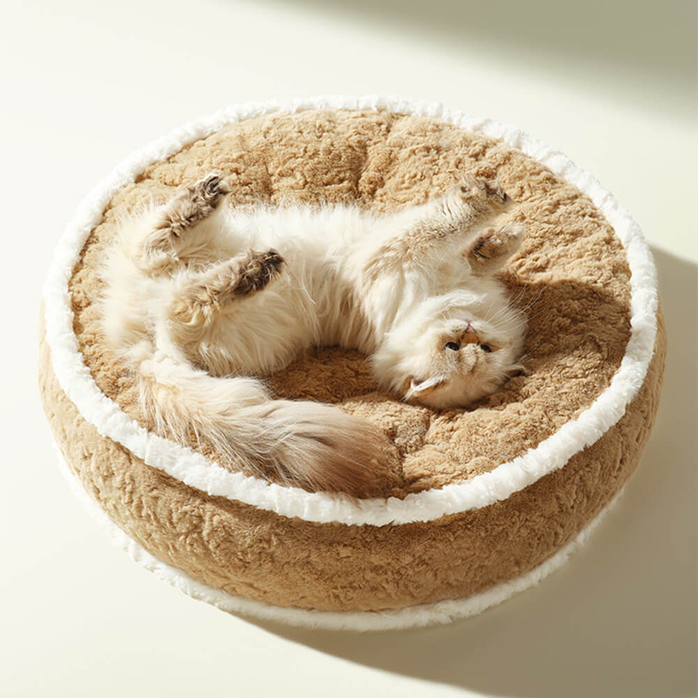 Cream Pie Ultra-Soft Plush Pet Bed