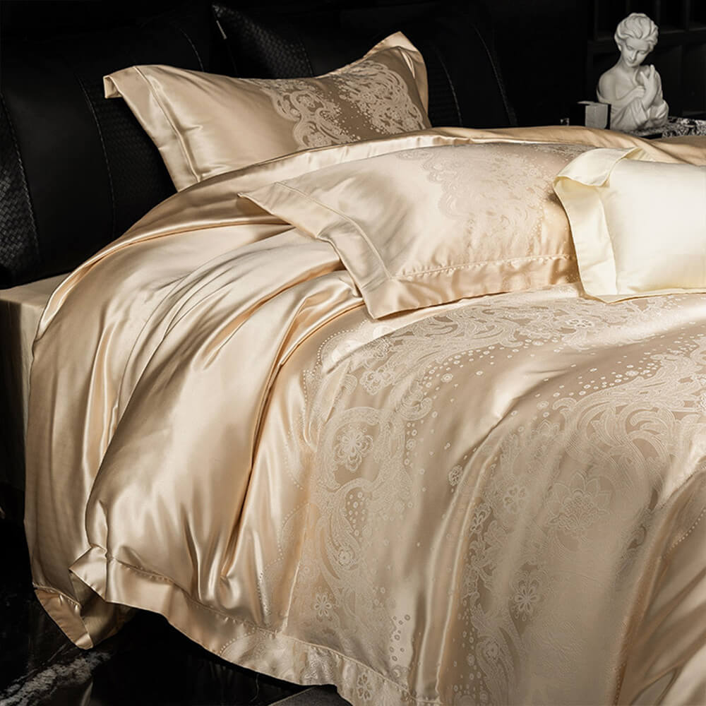 Elegant Luxury Silky High-Density Tencel Cotton Bed Sheet Set