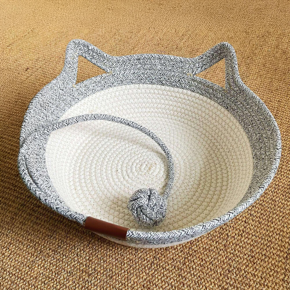 Handmade Cozy Multi-Use Durable Woven Cat Nest Bed