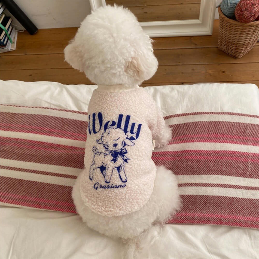 Lamb Print Warm Cozy Matching Dog & Owner Sweatshirt