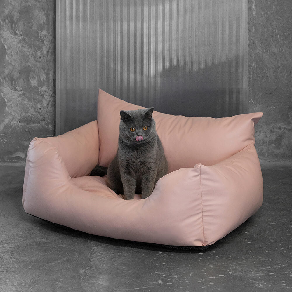 Luxury Waterproof Anti-Scratch High Backrest Detachable Dog & Cat Sofa Bed