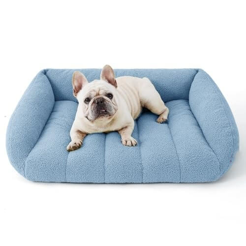 Ultra-Soft Faux Sherpa Fleece Orthopedic Warm Washable Dog Sofa Bed