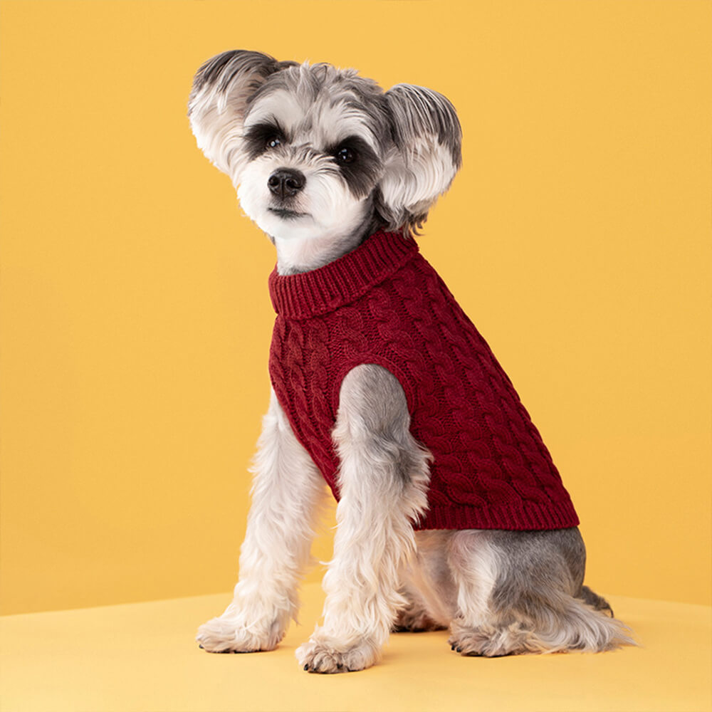 Warm Vest Clothes Turtleneck Dog Knit Sweater