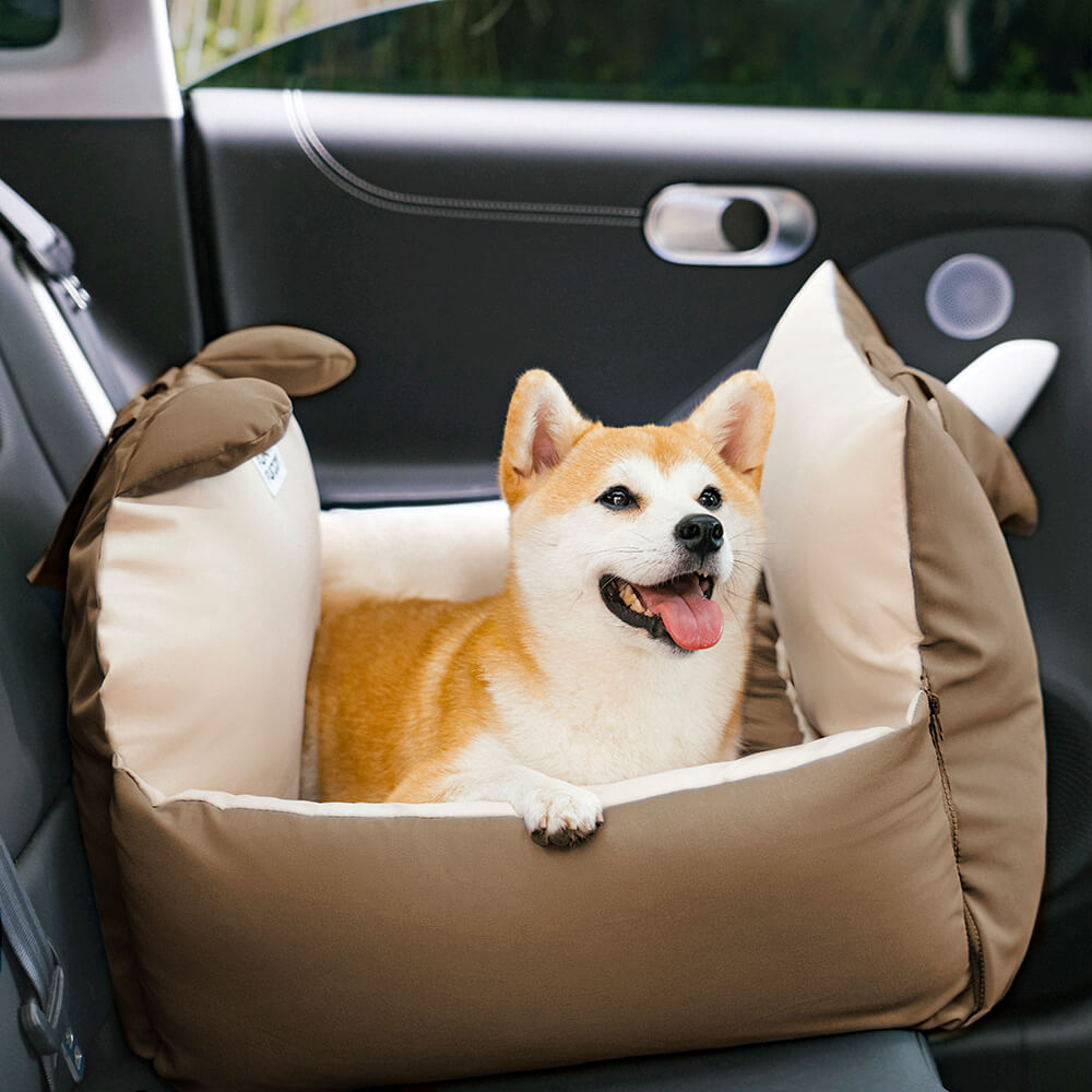 Bear Ears Pet Car Safety Bed Dog Car Seat Bed