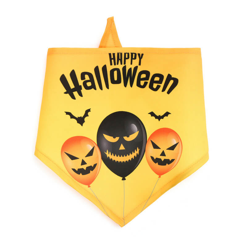 Babadores triangulares fantasma de abóbora de Halloween bandanas para cães