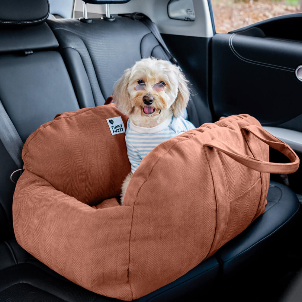 Cama de assento de carro para cachorro de cachorro de segurança de reforço de viagem em espinha de peixe