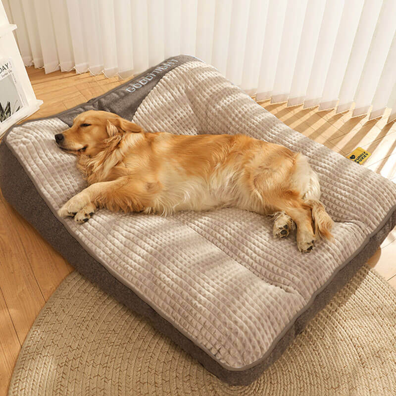 Large Thick Scratch-resistant Spine Protection Dog Cushion Bed